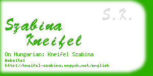 szabina kneifel business card